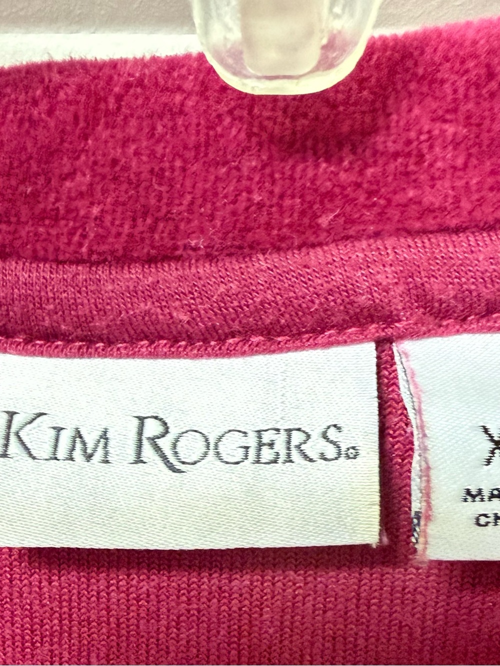 Kim Rogers Raspberry Velour Zip-Front Jacket - Picture 3 of 3
